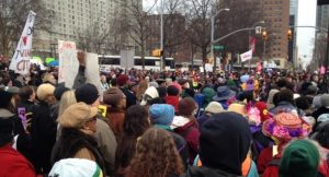 Hundreds of UNC students were among the protesters at the Moral March in Raleigh. (Photo by Risi Ademola)