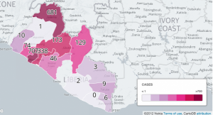 A team of UNC staff and students have designed a website to help visual the spread of Ebola in Liberia.