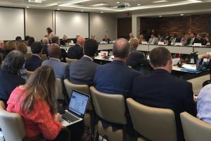 The first Board of Governors meeting of the new school year was calmer than last year's meetings. (Mattie Smith/Carolina Connection)