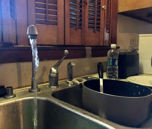 The faucet in Jose Alvarez's home (Tenley Garrett/ Carolina Connection)